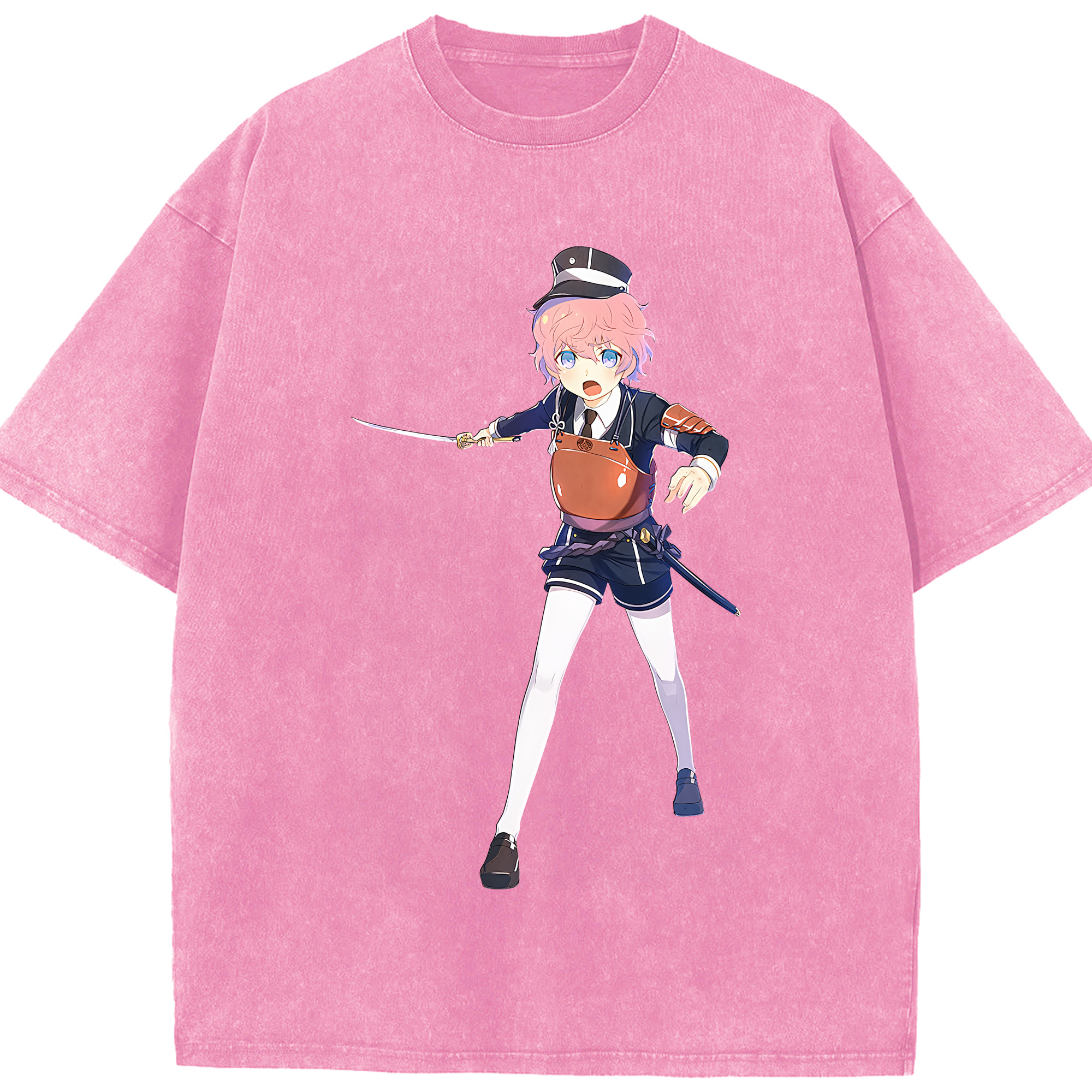 （画像用） 刀剣乱舞 Touken Ranbu 綿100% ヴィンテージ風 半袖Tシャツ（フロントプリント）